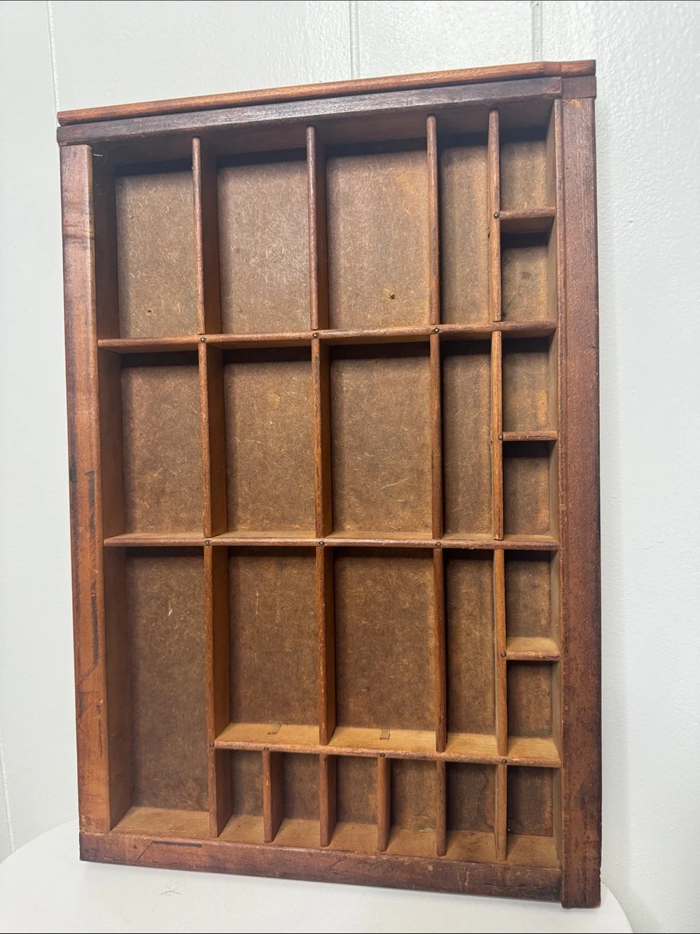 Vintage wooden trinket wall holder shelf or tray